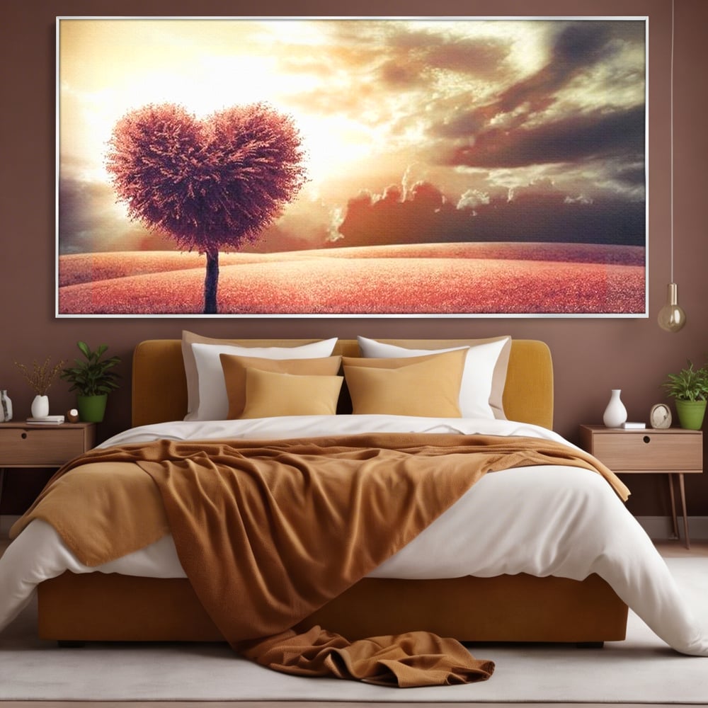 Leinwandbilder Premium LuxCanva® E1036, Heartbeats of the Earth, Baum, Wurzeln, Landschaft, Freamat, Herz, Wohnzimmer, Lebendige Farben