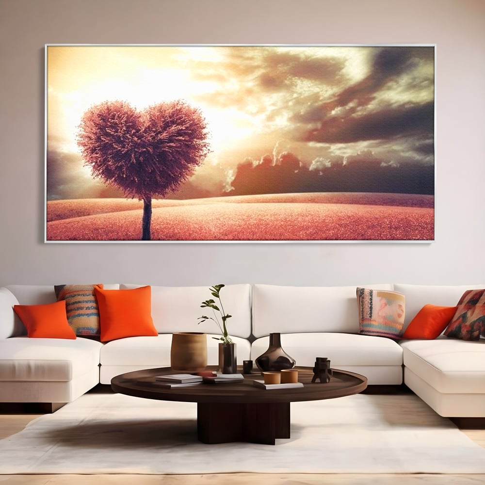 Leinwandbilder Premium LuxCanva® E1036, Heartbeats of the Earth, Baum, Wurzeln, Landschaft, Freamat, Herz, Wohnzimmer, Lebendige Farben