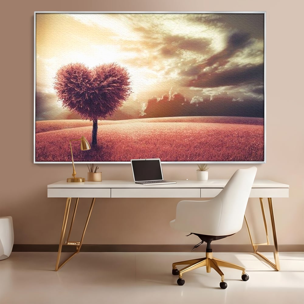 Leinwandbilder Premium LuxCanva® E1036, Heartbeats of the Earth, Baum, Wurzeln, Landschaft, Freamat, Herz, Wohnzimmer, Lebendige Farben