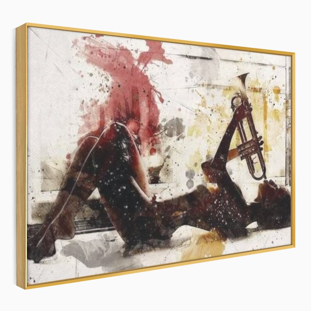 Tablou Canvas Premium LuxCanva® E1037, Muzica din Interior, Jazz, Muzica, Avangardist, Instrumental, Trup, Living Room, Culori vibrante