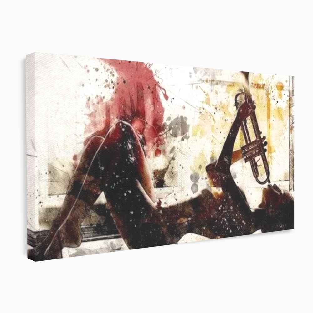 Tablou Canvas Premium LuxCanva® E1037, Muzica din Interior, Jazz, Muzica, Avangardist, Instrumental, Trup, Living Room, Culori vibrante