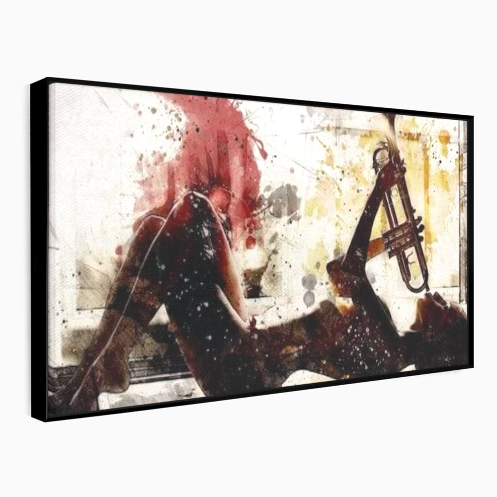 Tablou Canvas Premium LuxCanva® E1037, Muzica din Interior, Jazz, Muzica, Avangardist, Instrumental, Trup, Living Room, Culori vibrante