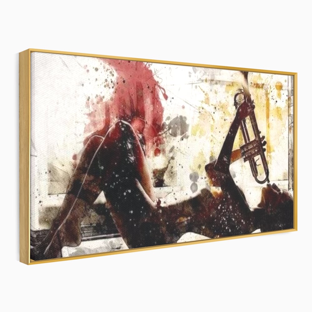 Tablou Canvas Premium LuxCanva® E1037, Muzica din Interior, Jazz, Muzica, Avangardist, Instrumental, Trup, Living Room, Culori vibrante