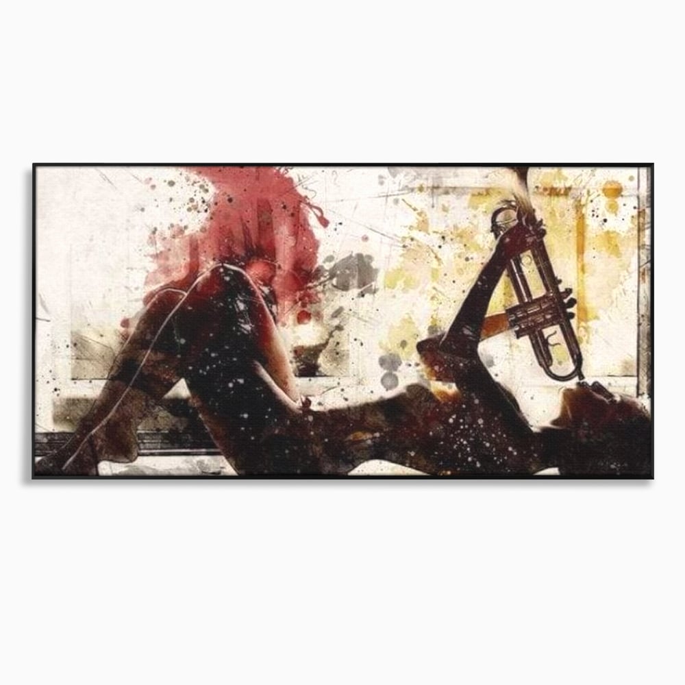 Tablou Canvas Premium LuxCanva® E1037, Muzica din Interior, Jazz, Muzica, Avangardist, Instrumental, Trup, Living Room, Culori vibrante