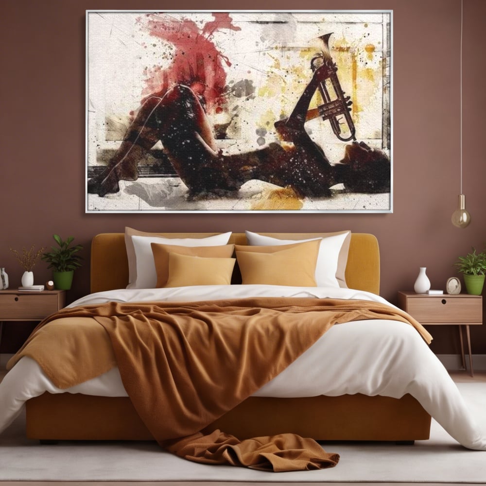Tablou Canvas Premium LuxCanva® E1037, Muzica din Interior, Jazz, Muzica, Avangardist, Instrumental, Trup, Living Room, Culori vibrante