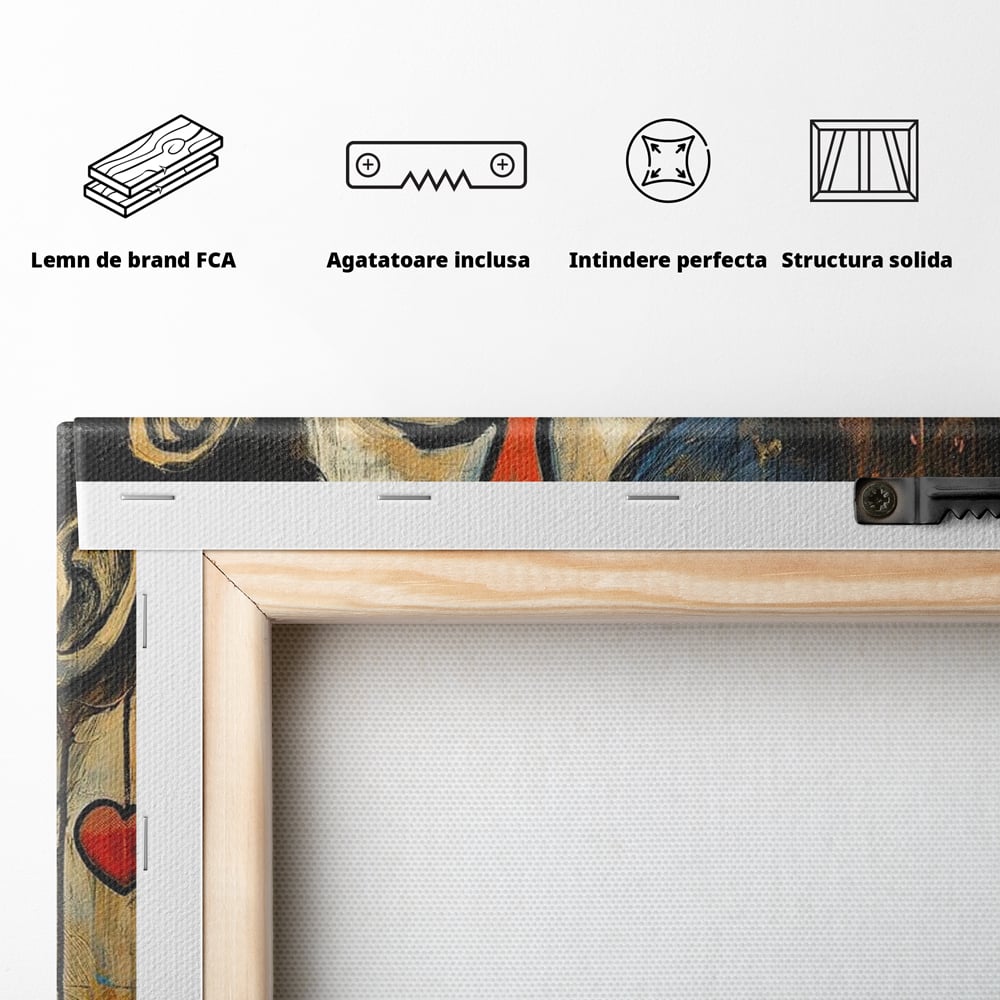 Tablou Canvas Premium LuxCanva® E1039, Iubire Nemuritoare, Romantism, Atractie, Apropiere, Iubire, Pasiune, Living Room, Culori vibrante