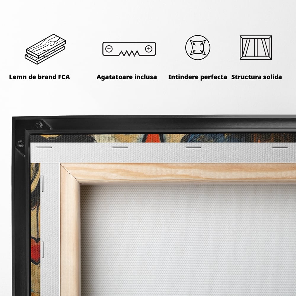Tablou Canvas Premium LuxCanva® E1039, Iubire Nemuritoare, Romantism, Atractie, Apropiere, Iubire, Pasiune, Living Room, Culori vibrante