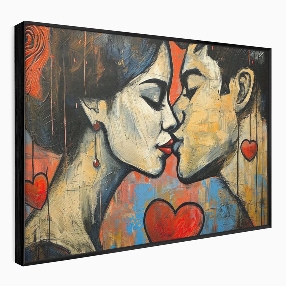Tablou Canvas Premium LuxCanva® E1039, Iubire Nemuritoare, Romantism, Atractie, Apropiere, Iubire, Pasiune, Living Room, Culori vibrante