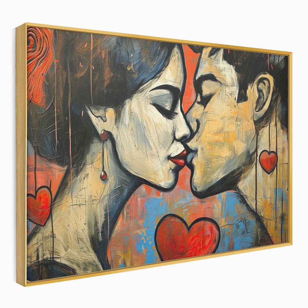 Tablou Canvas Premium LuxCanva® E1039, Iubire Nemuritoare, Romantism, Atractie, Apropiere, Iubire, Pasiune, Living Room, Culori vibrante