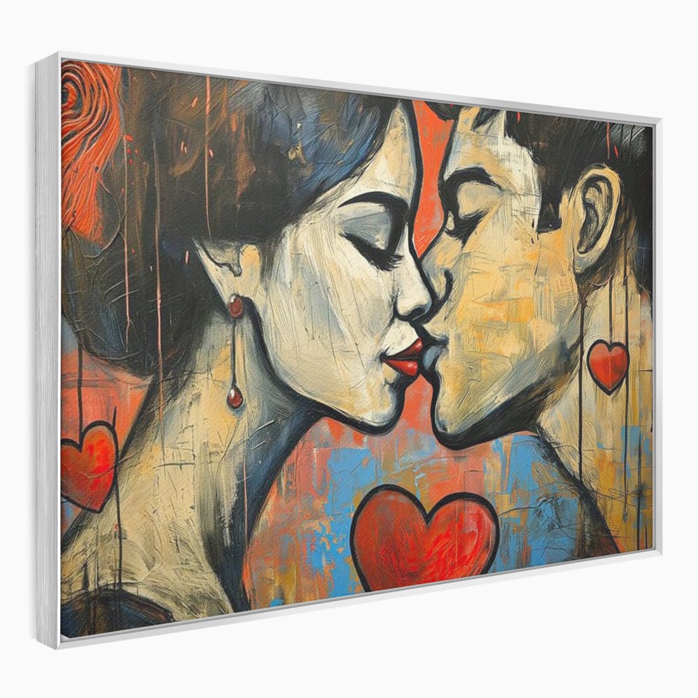 Tablou Canvas Premium LuxCanva® E1039, Iubire Nemuritoare, Romantism, Atractie, Apropiere, Iubire, Pasiune, Living Room, Culori vibrante