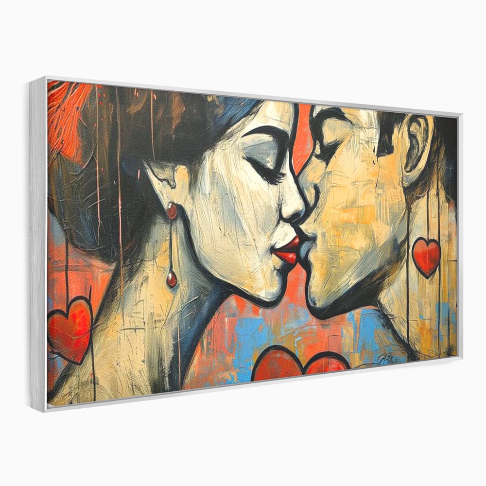 Tablou Canvas Premium LuxCanva® E1039, Iubire Nemuritoare, Romantism, Atractie, Apropiere, Iubire, Pasiune, Living Room, Culori vibrante