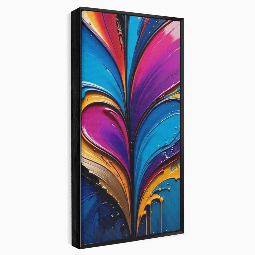 Tablou Canvas Premium LuxCanva® E1040, Aripile Vietii, Abstract, Fluid, Texturat, Aripi, Calm, Living Room, Culori vibrante