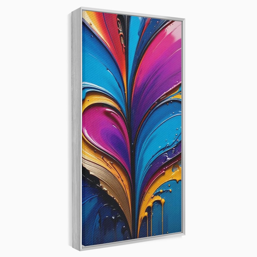 Tablou Canvas Premium LuxCanva® E1040, Aripile Vietii, Abstract, Fluid, Texturat, Aripi, Calm, Living Room, Culori vibrante