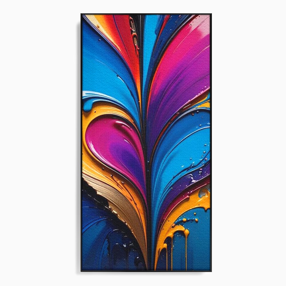 Tablou Canvas Premium LuxCanva® E1040, Aripile Vietii, Abstract, Fluid, Texturat, Aripi, Calm, Living Room, Culori vibrante
