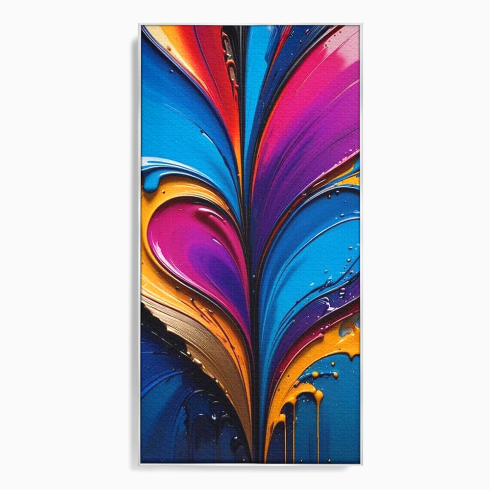 Tablou Canvas Premium LuxCanva® E1040, Aripile Vietii, Abstract, Fluid, Texturat, Aripi, Calm, Living Room, Culori vibrante