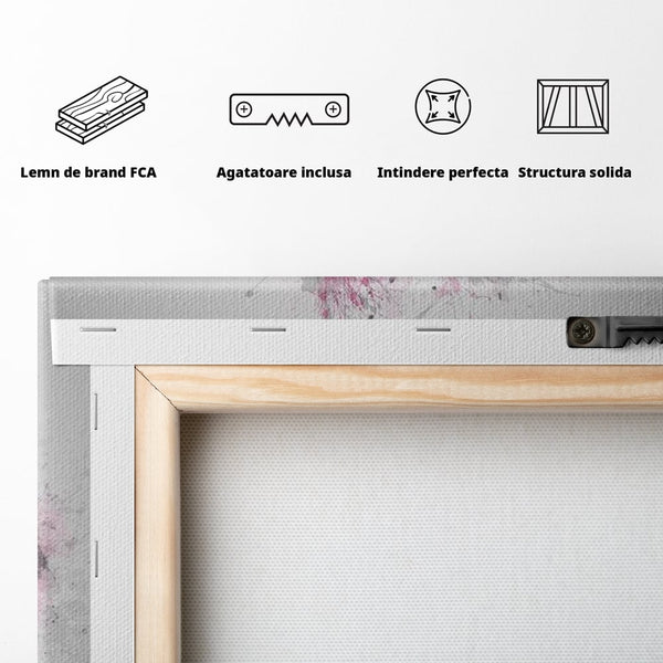 Leinwand Wandkunst Leinwand Wandkunst Premium LuxCanva® E1045, Rosa Lippen Süße, Kuss, Geschmack, Zucker, Genuss, Aroma, Wohnzimmer, kräftige Farben