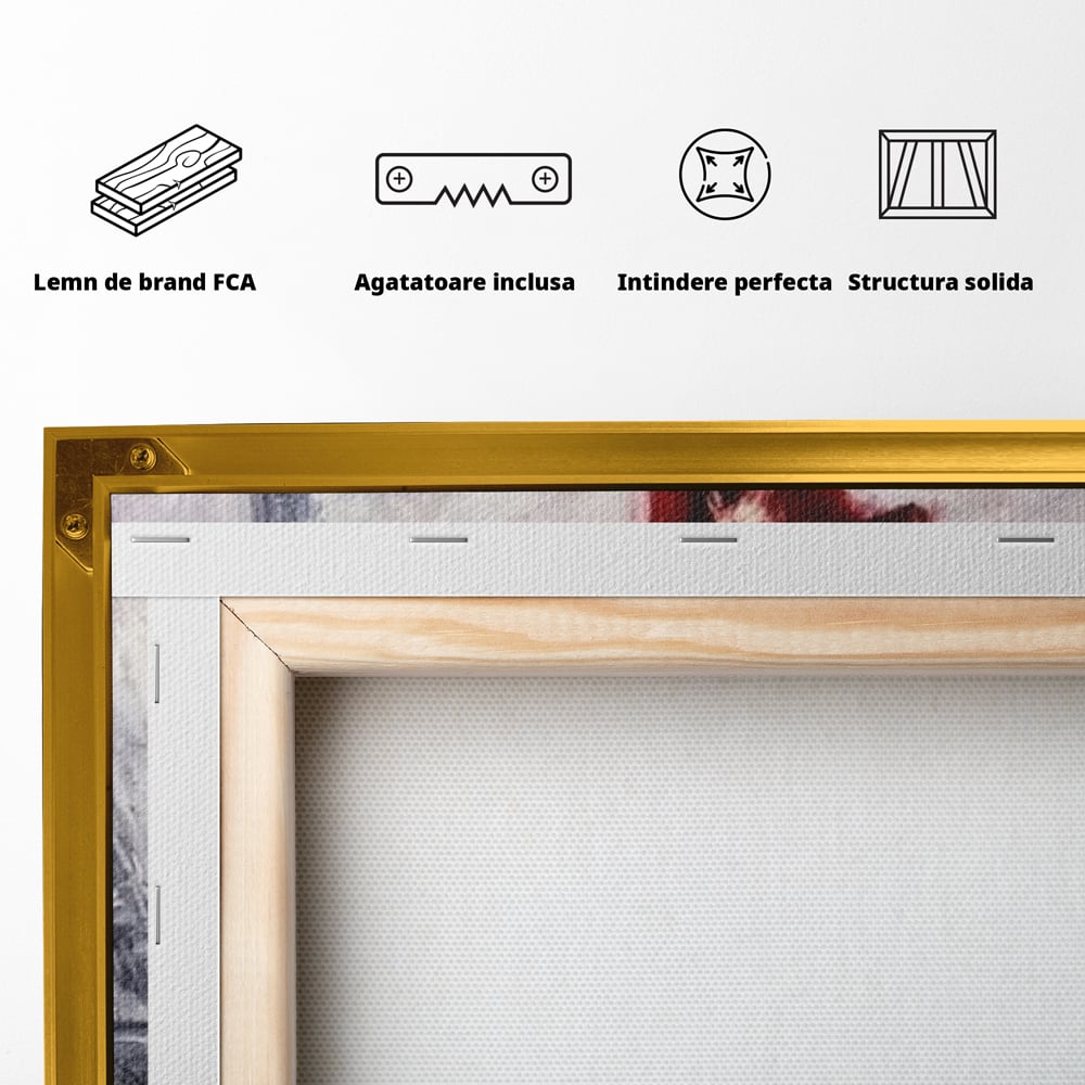 Tablou Canvas Premium LuxCanva® E1047, Rendez-Vous la Turnul, Paris, Strazi, Pasi, Rochie, Parizian, Living Room, Culori vibrante