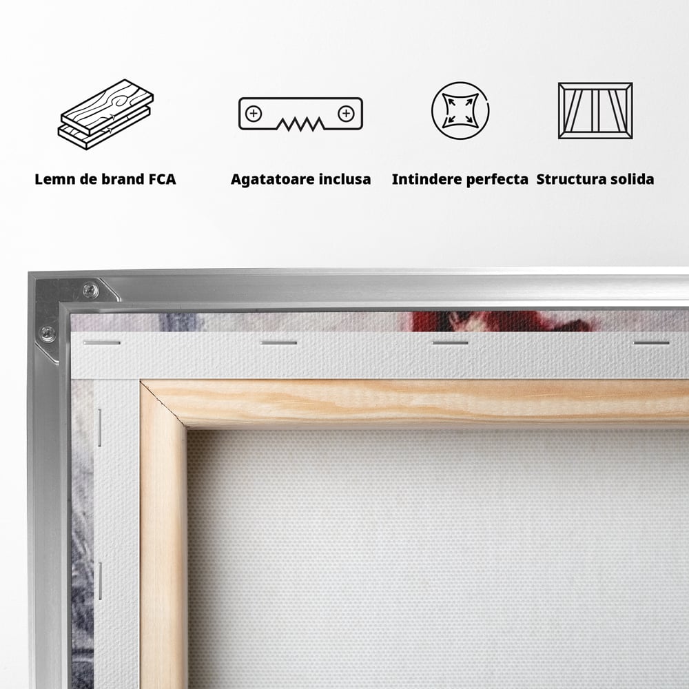 Tablou Canvas Premium LuxCanva® E1047, Rendez-Vous la Turnul, Paris, Strazi, Pasi, Rochie, Parizian, Living Room, Culori vibrante