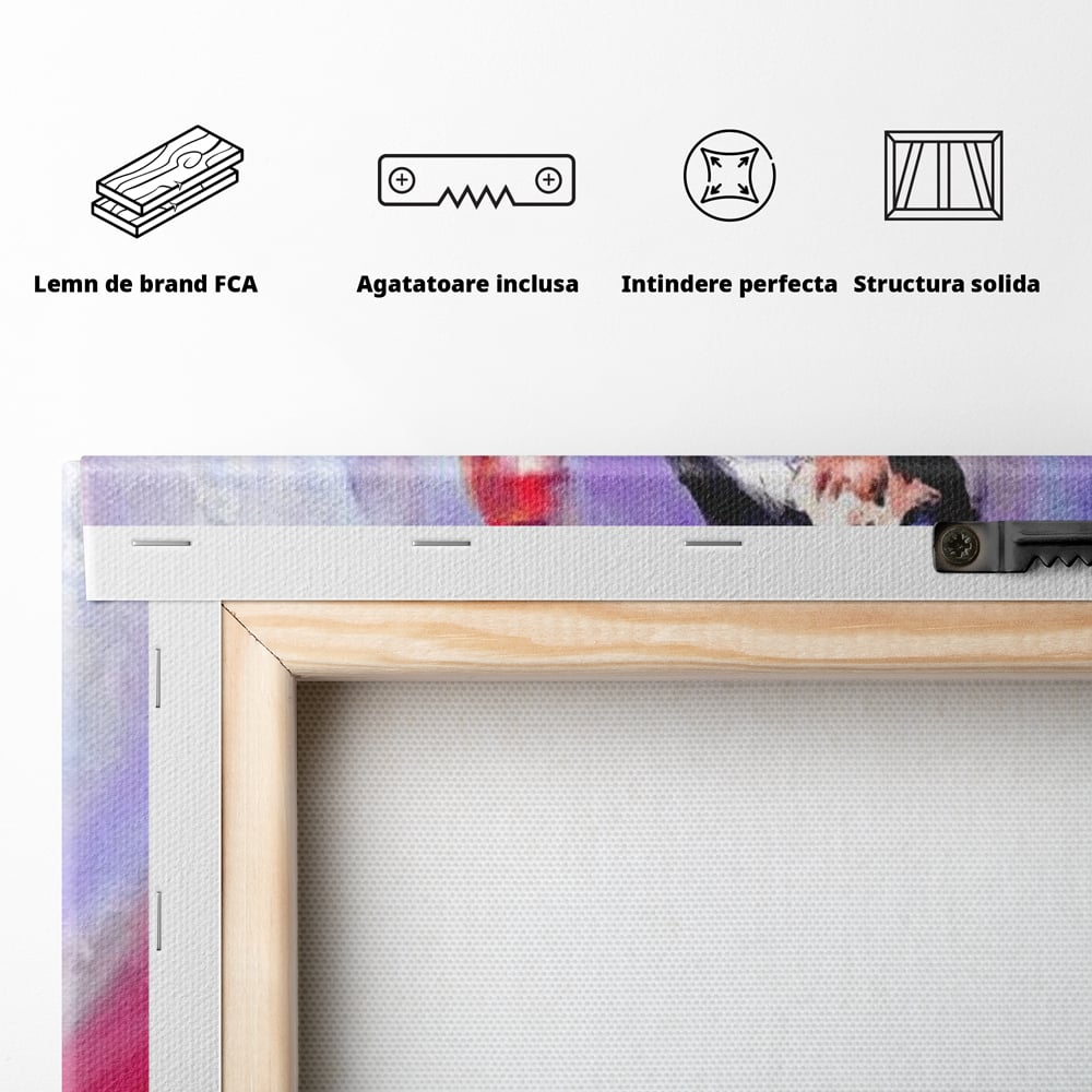 Tablou Canvas Premium LuxCanva® E1048, Pasiune in Pasi de Dans, Ritm, Dans, Vals, Tango, Pereche, Living Room, Culori vibrante