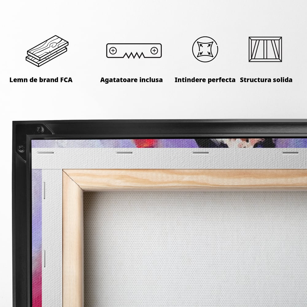 Tablou Canvas Premium LuxCanva® E1048, Pasiune in Pasi de Dans, Ritm, Dans, Vals, Tango, Pereche, Living Room, Culori vibrante