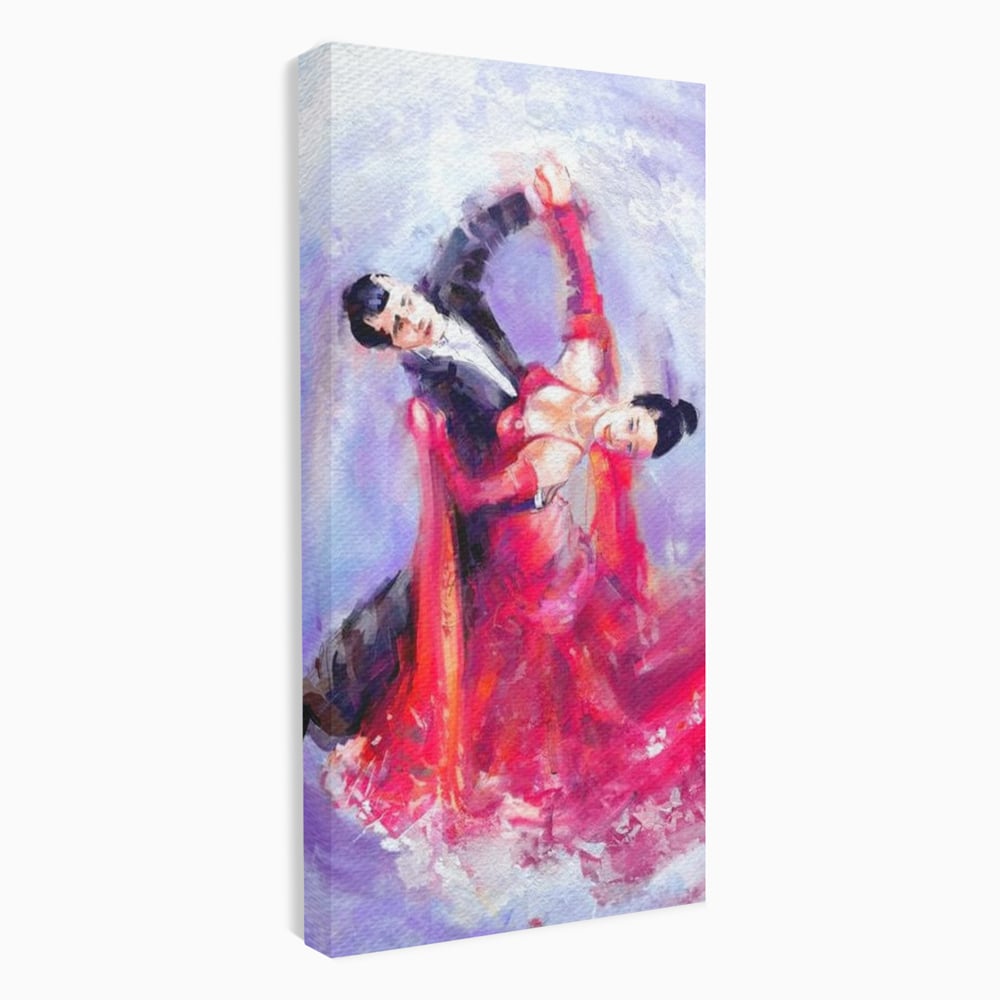 Tablou Canvas Premium LuxCanva® E1048, Pasiune in Pasi de Dans, Ritm, Dans, Vals, Tango, Pereche, Living Room, Culori vibrante