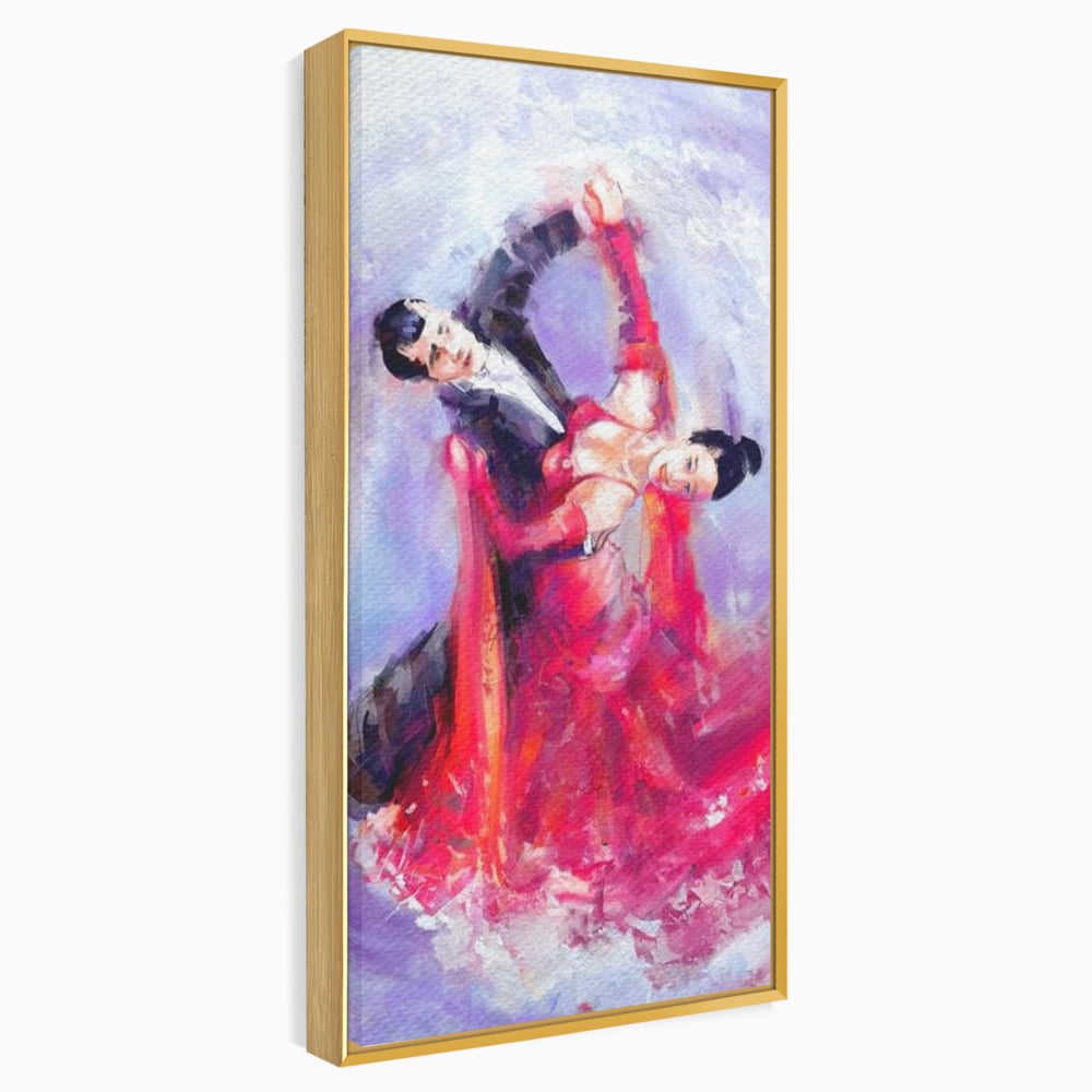 Tablou Canvas Premium LuxCanva® E1048, Pasiune in Pasi de Dans, Ritm, Dans, Vals, Tango, Pereche, Living Room, Culori vibrante