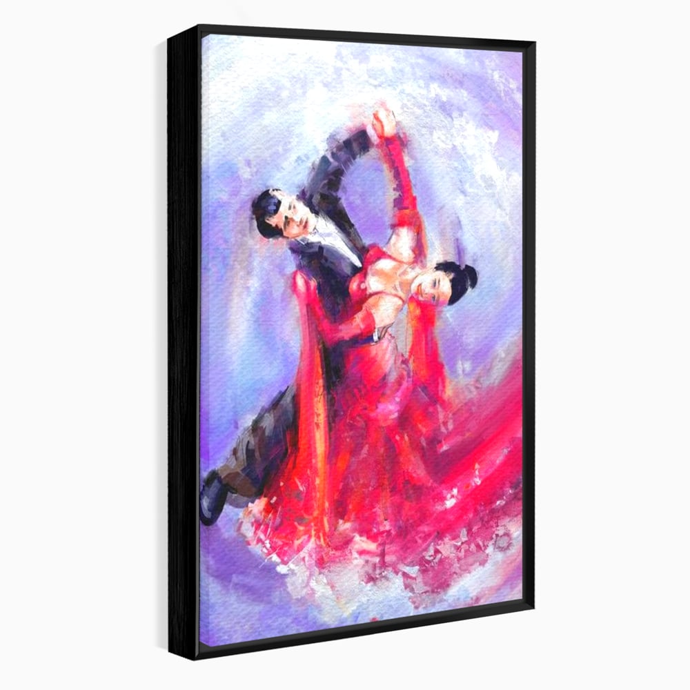 Tablou Canvas Premium LuxCanva® E1048, Pasiune in Pasi de Dans, Ritm, Dans, Vals, Tango, Pereche, Living Room, Culori vibrante