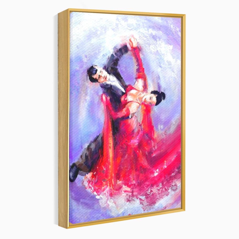 Tablou Canvas Premium LuxCanva® E1048, Pasiune in Pasi de Dans, Ritm, Dans, Vals, Tango, Pereche, Living Room, Culori vibrante
