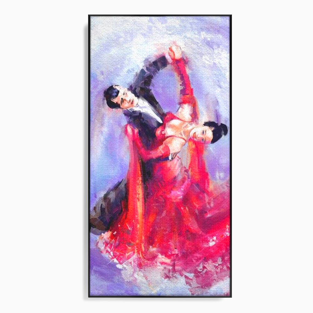 Tablou Canvas Premium LuxCanva® E1048, Pasiune in Pasi de Dans, Ritm, Dans, Vals, Tango, Pereche, Living Room, Culori vibrante