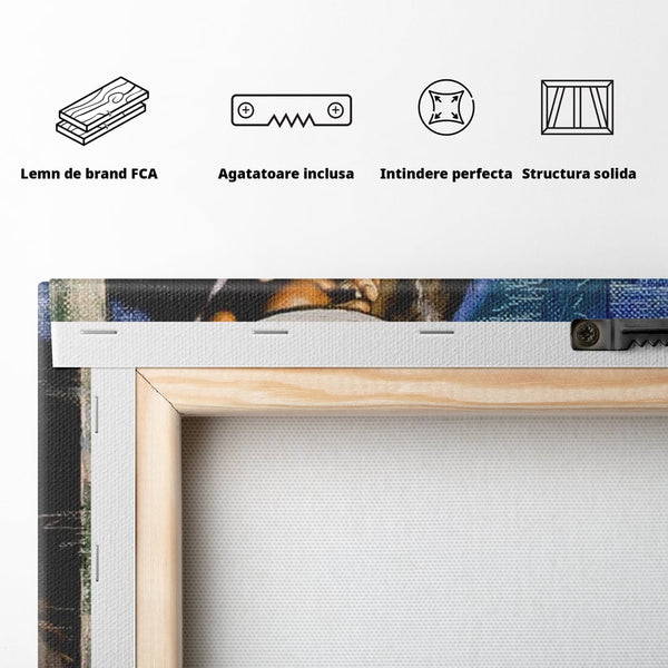 Tablou Canvas Premium LuxCanva® E1049, Barbatul din Umbra, Elegant, Masculinitate, Enigma, Tigara, Intriga, Living Room, Culori vibrante