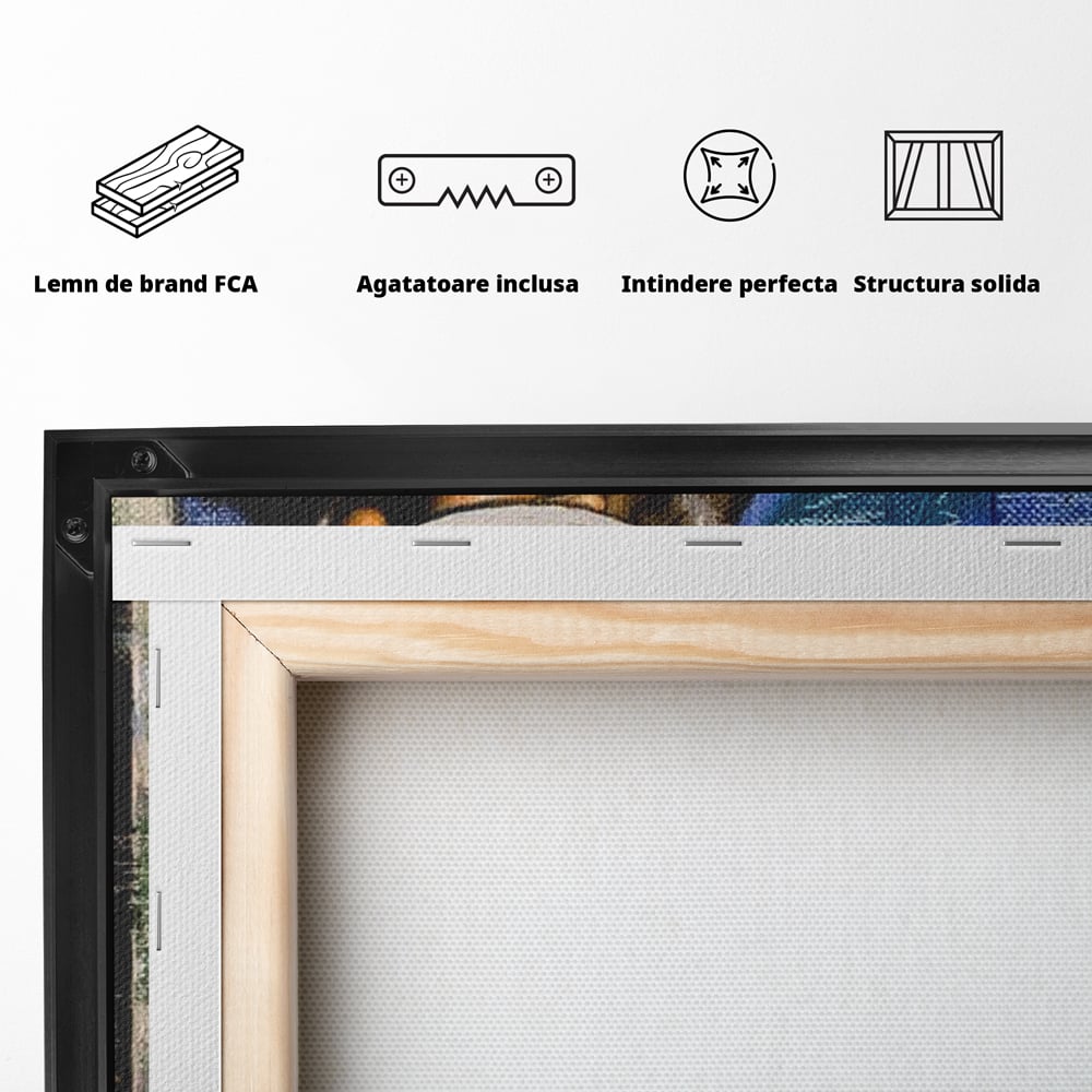 Tablou Canvas Premium LuxCanva® E1049, Barbatul din Umbra, Elegant, Masculinitate, Enigma, Tigara, Intriga, Living Room, Culori vibrante