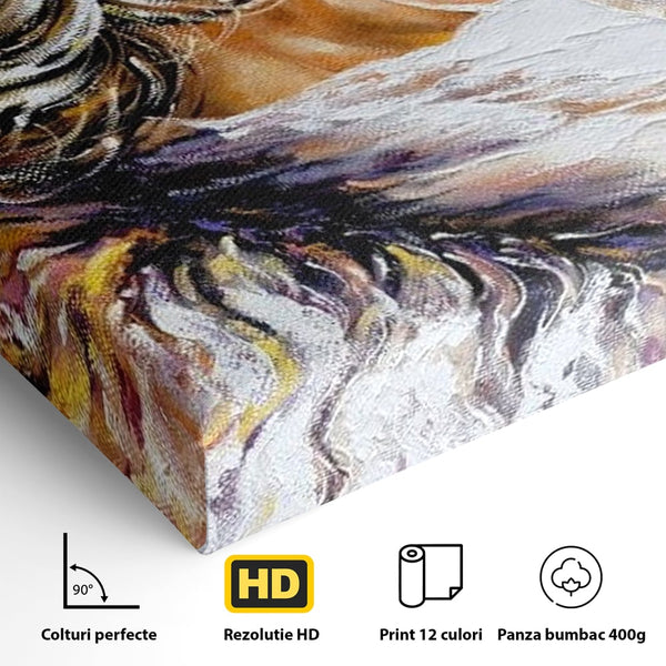 Leinwandbilder Premium LuxCanva® E1050, Morgen eines Träumers, Sonnenaufgang, Fenster, Gedanken, Fee, Magie, Wohnzimmer, Lebendige Farben