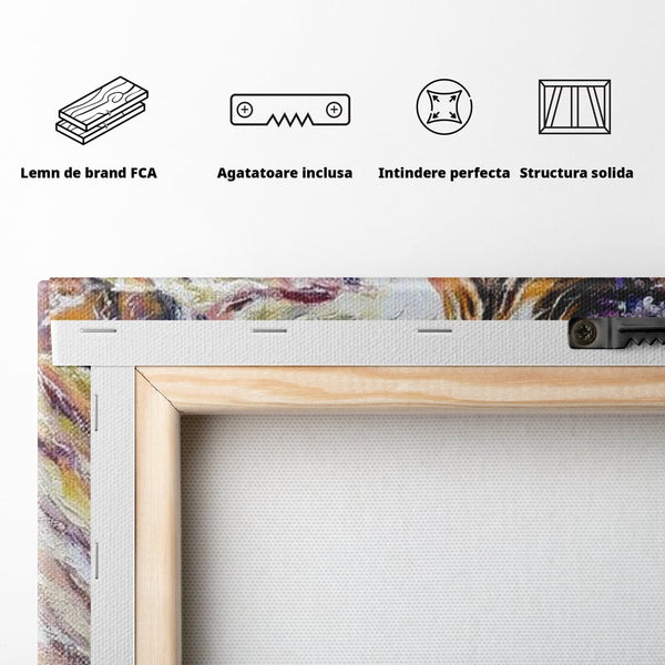 Leinwandbilder Premium LuxCanva® E1050, Morgen eines Träumers, Sonnenaufgang, Fenster, Gedanken, Fee, Magie, Wohnzimmer, Lebendige Farben