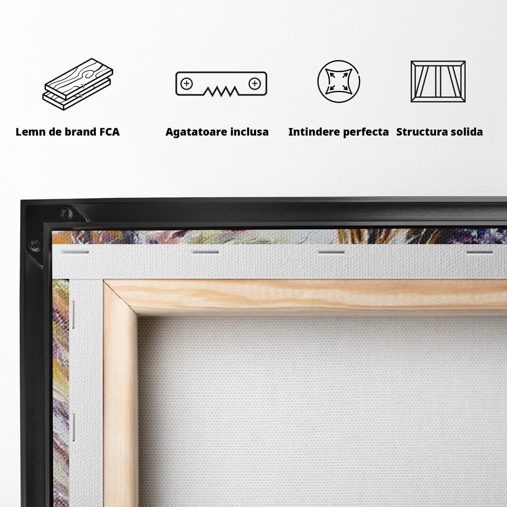 Leinwandbilder Premium LuxCanva® E1050, Morgen eines Träumers, Sonnenaufgang, Fenster, Gedanken, Fee, Magie, Wohnzimmer, Lebendige Farben