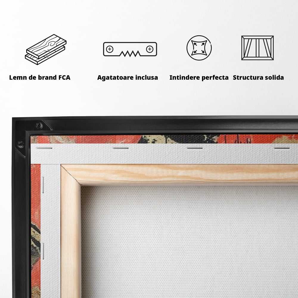 Tablou Canvas Premium LuxCanva® E1051, Asul Inimii Nemuritoare, Iubire, Vesnica, Transcendenta, Eternitate, Schelet, Living Room, Culori vibrante
