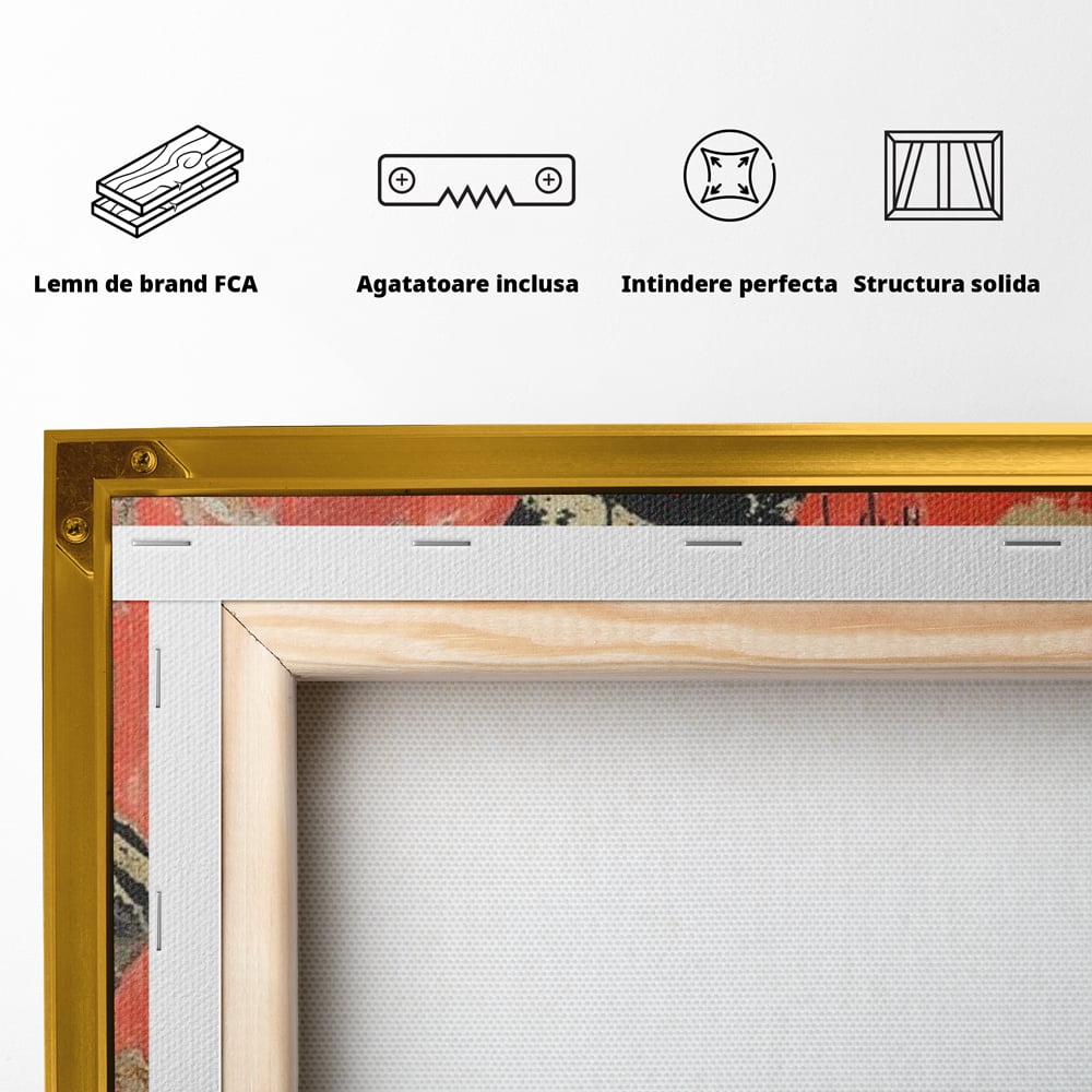 Tablou Canvas Premium LuxCanva® E1051, Asul Inimii Nemuritoare, Iubire, Vesnica, Transcendenta, Eternitate, Schelet, Living Room, Culori vibrante