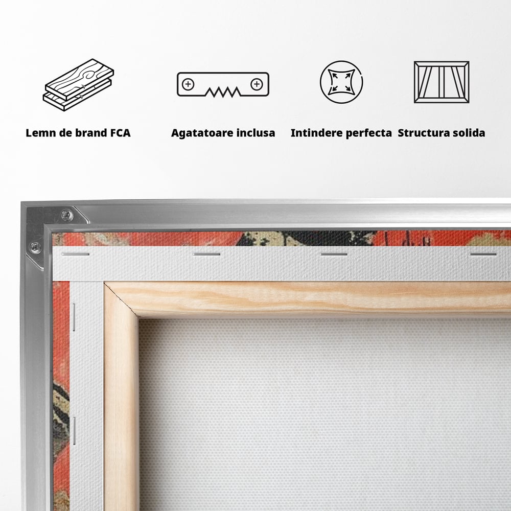 Tablou Canvas Premium LuxCanva® E1051, Asul Inimii Nemuritoare, Iubire, Vesnica, Transcendenta, Eternitate, Schelet, Living Room, Culori vibrante