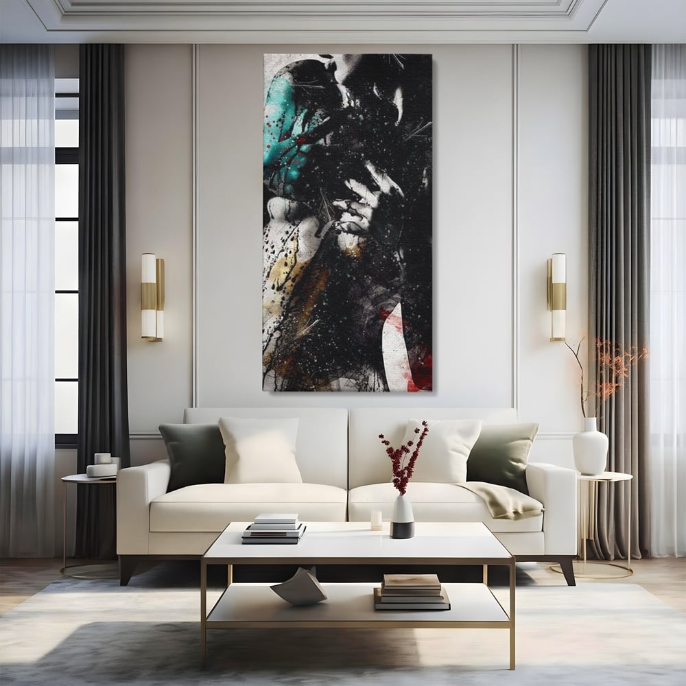 Tablou Canvas Premium LuxCanva® E1054, Fragment de Pasiune, Dorinta, Femeie, Pasiune, Haos, Trup, Living Room, Culori vibrante