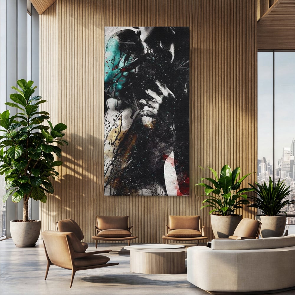 Tablou Canvas Premium LuxCanva® E1054, Fragment de Pasiune, Dorinta, Femeie, Pasiune, Haos, Trup, Living Room, Culori vibrante