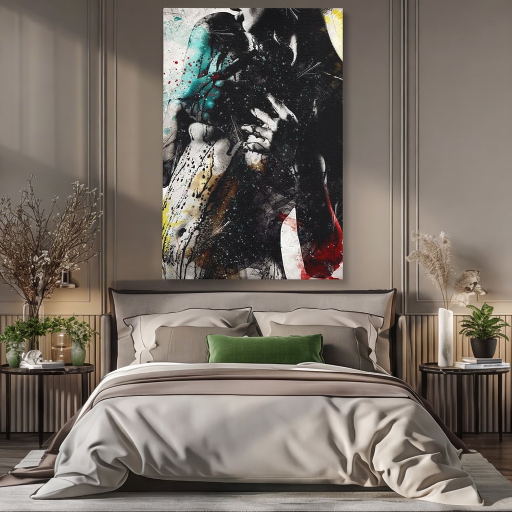 Tablou Canvas Premium LuxCanva® E1054, Fragment de Pasiune, Dorinta, Femeie, Pasiune, Haos, Trup, Living Room, Culori vibrante
