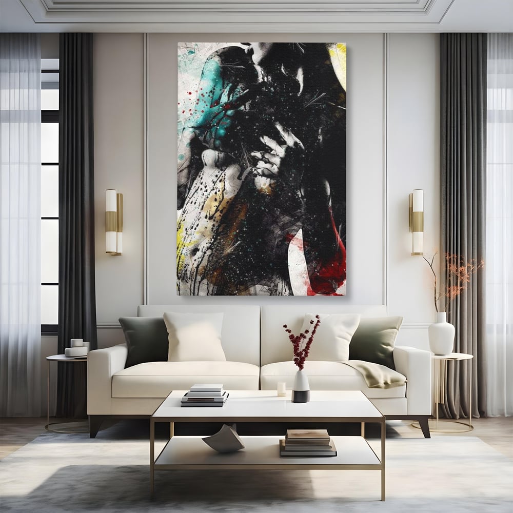 Tablou Canvas Premium LuxCanva® E1054, Fragment de Pasiune, Dorinta, Femeie, Pasiune, Haos, Trup, Living Room, Culori vibrante