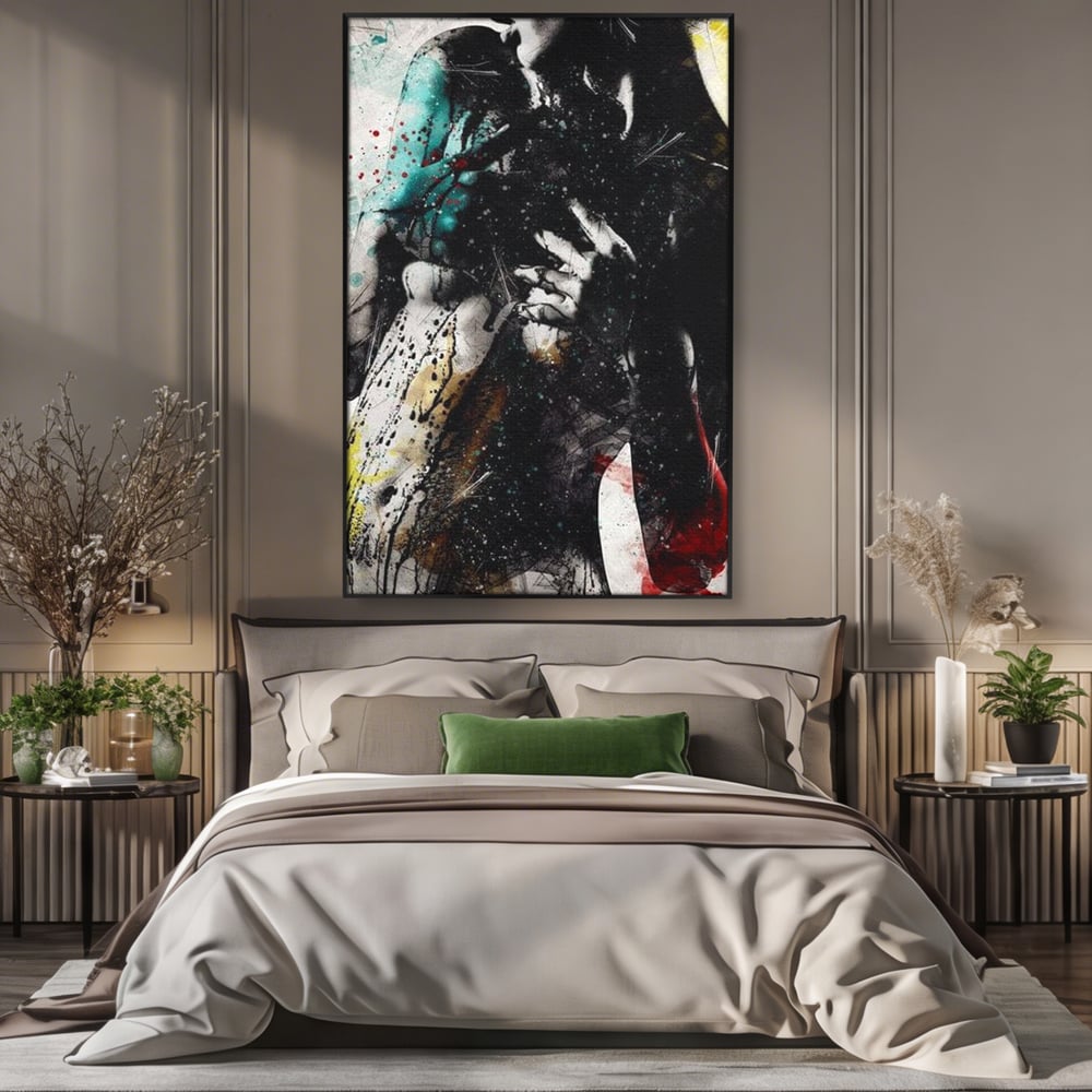 Tablou Canvas Premium LuxCanva® E1054, Fragment de Pasiune, Dorinta, Femeie, Pasiune, Haos, Trup, Living Room, Culori vibrante