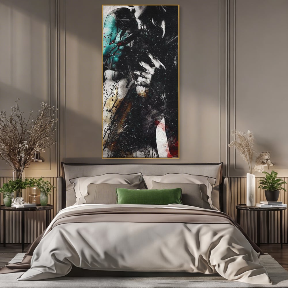Tablou Canvas Premium LuxCanva® E1054, Fragment de Pasiune, Dorinta, Femeie, Pasiune, Haos, Trup, Living Room, Culori vibrante