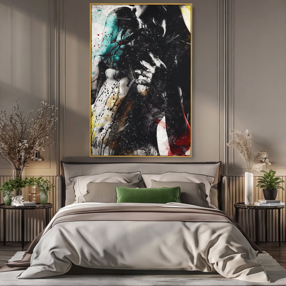 Tablou Canvas Premium LuxCanva® E1054, Fragment de Pasiune, Dorinta, Femeie, Pasiune, Haos, Trup, Living Room, Culori vibrante
