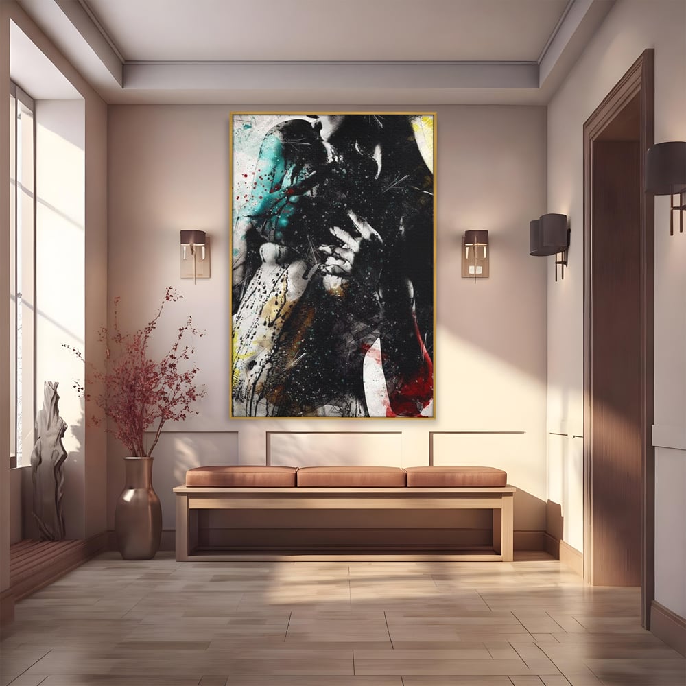Tablou Canvas Premium LuxCanva® E1054, Fragment de Pasiune, Dorinta, Femeie, Pasiune, Haos, Trup, Living Room, Culori vibrante