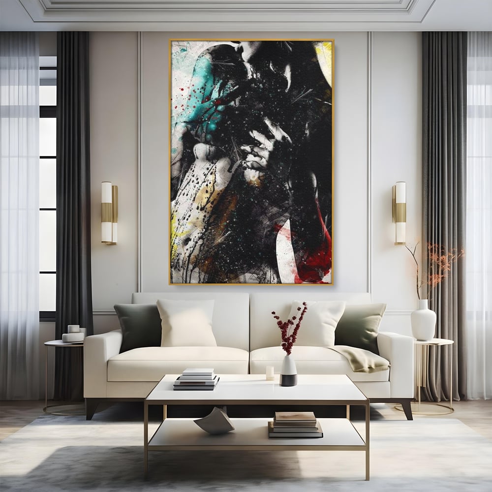 Tablou Canvas Premium LuxCanva® E1054, Fragment de Pasiune, Dorinta, Femeie, Pasiune, Haos, Trup, Living Room, Culori vibrante