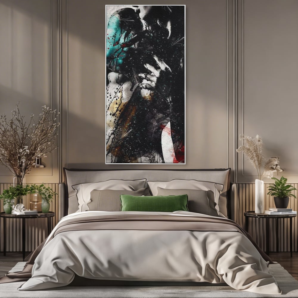 Tablou Canvas Premium LuxCanva® E1054, Fragment de Pasiune, Dorinta, Femeie, Pasiune, Haos, Trup, Living Room, Culori vibrante