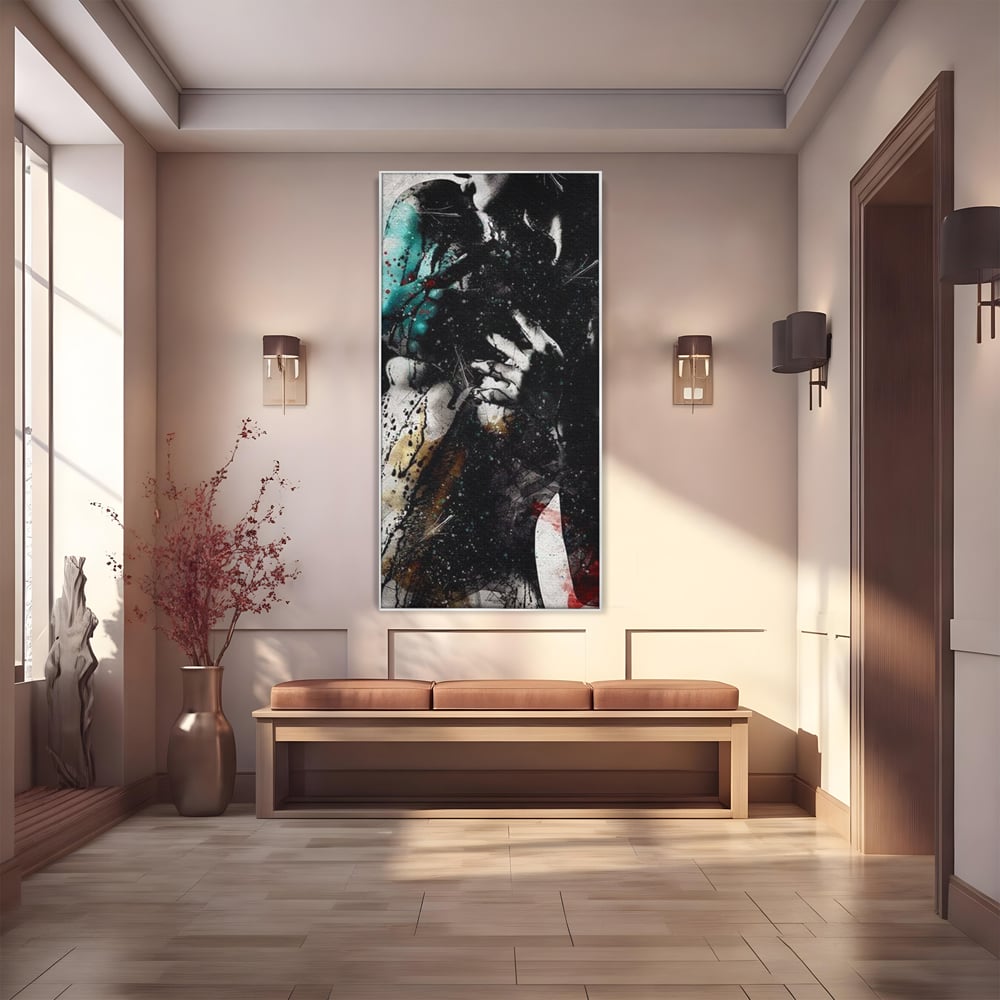 Tablou Canvas Premium LuxCanva® E1054, Fragment de Pasiune, Dorinta, Femeie, Pasiune, Haos, Trup, Living Room, Culori vibrante
