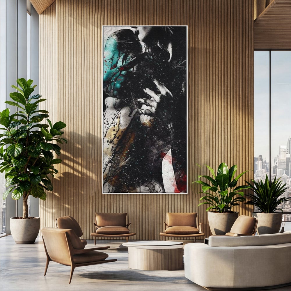 Tablou Canvas Premium LuxCanva® E1054, Fragment de Pasiune, Dorinta, Femeie, Pasiune, Haos, Trup, Living Room, Culori vibrante