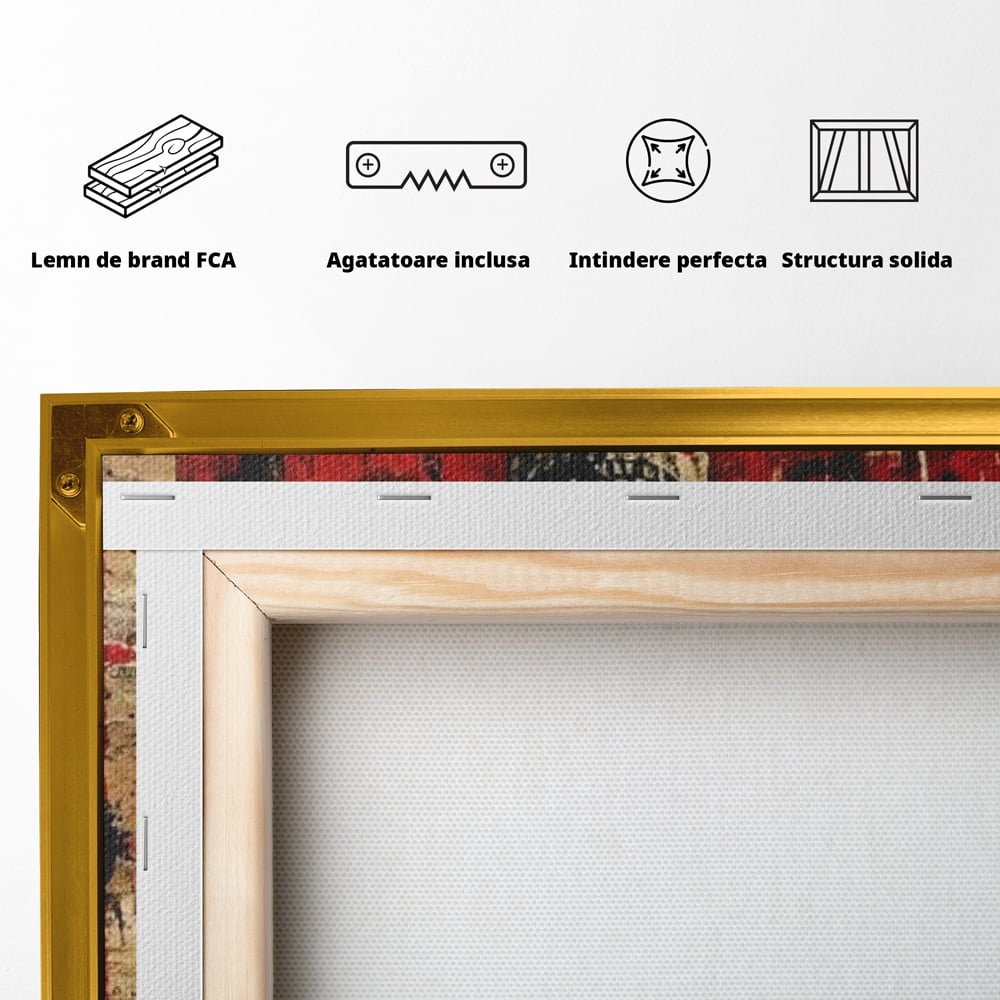 Tablou Canvas Premium LuxCanva® E1055, Regele de Inima Rosie, Carte, Joc, As, Regalitate, Putere, Living Room, Culori vibrante